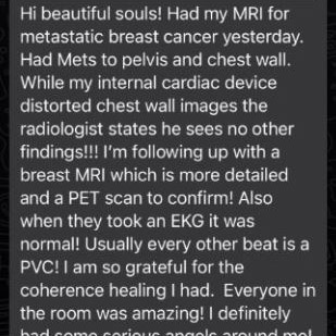 Encouraging Scan Results and a Deep Sense of Support